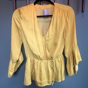 Anthropologie Dolan yellow blouse.